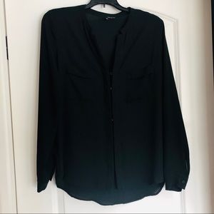 Ro & De Black Pocket Blouse